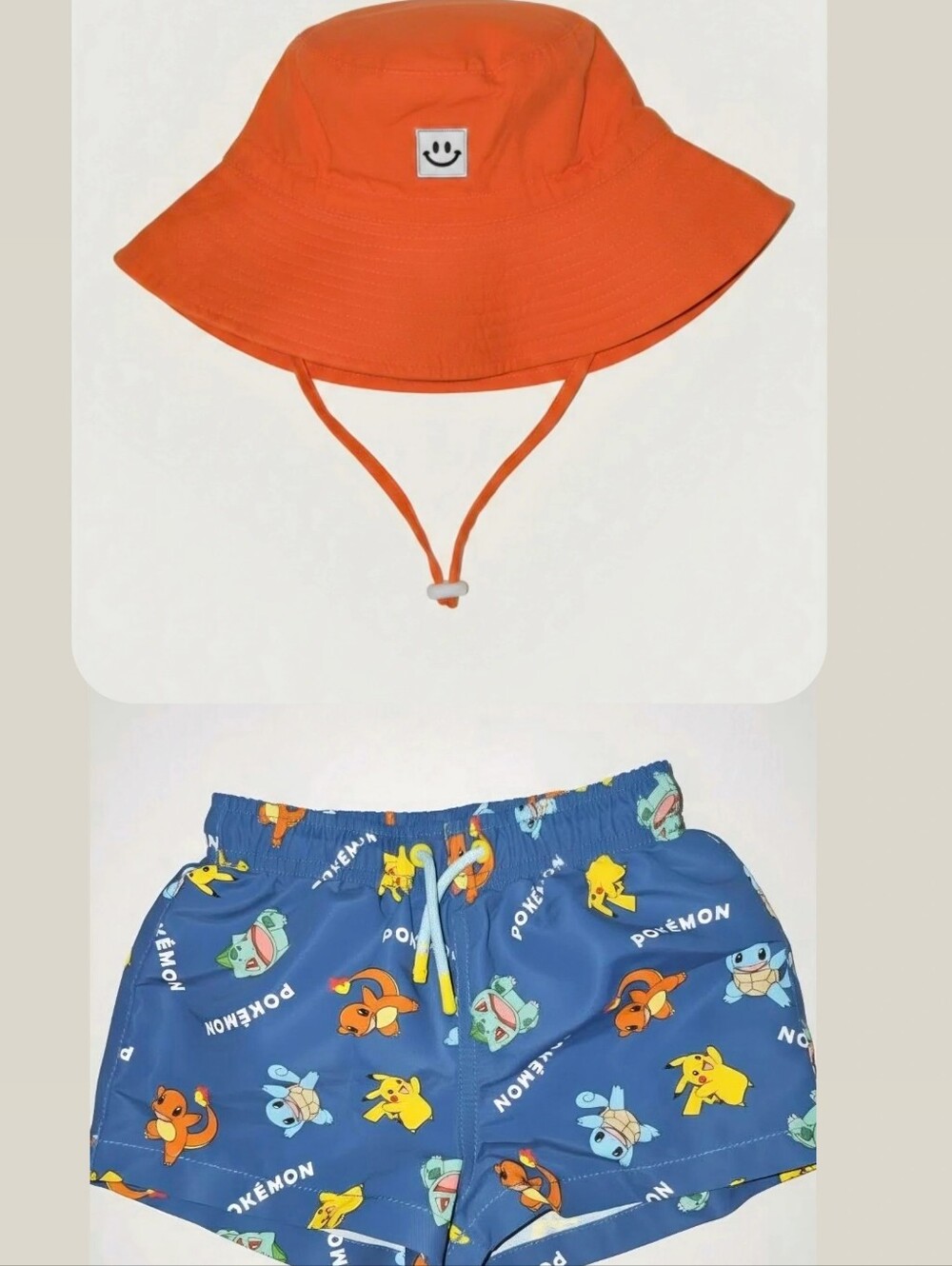 Zara Blue Pokémon Swim Shorts And Matching Hat
